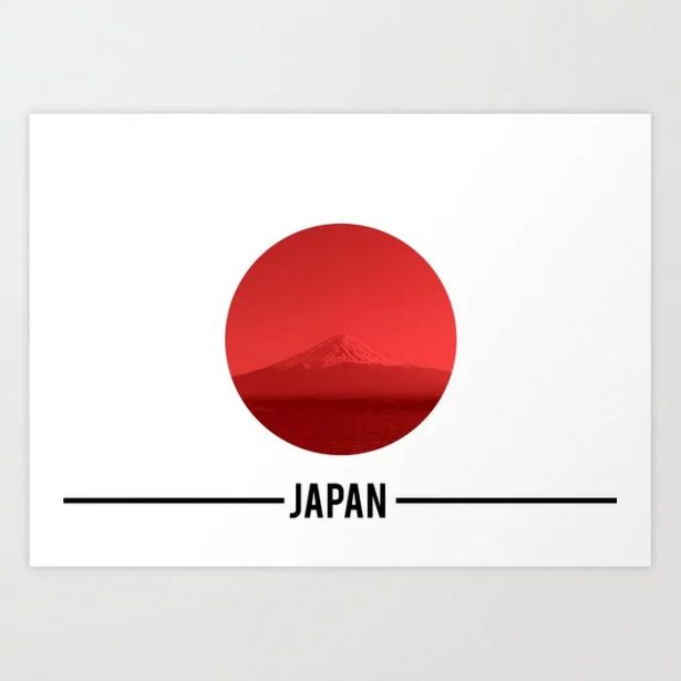 japanese-flag-mount-fuji-japan-prints
